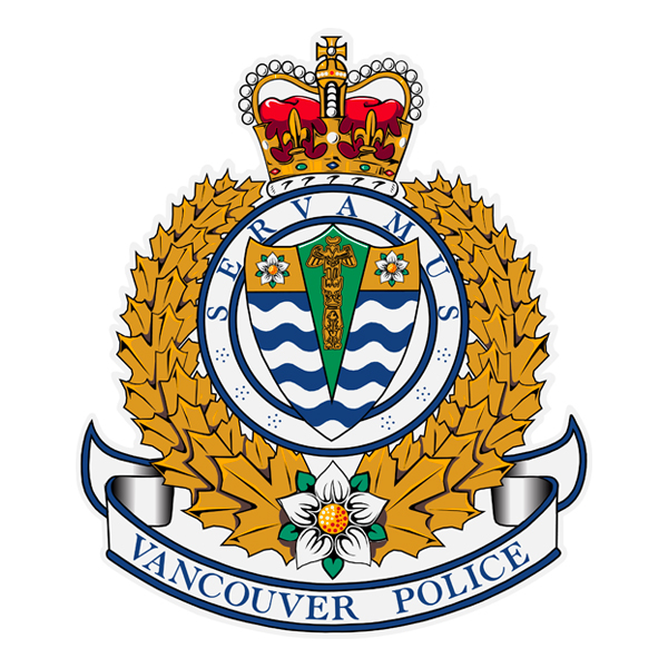 Logo of the Vancouver Police Department with a yellow reef and a red and gold crown at the top.