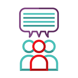 Group discussion icon
