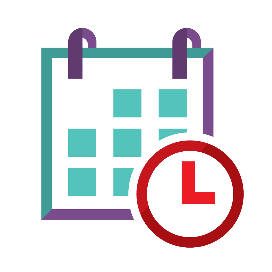 Calendar and time icon image