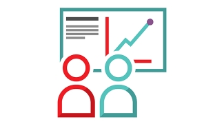 Presentation icon with person