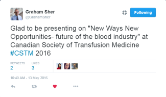 Dr. Graham Sher - Tweet from CSTM 2016
