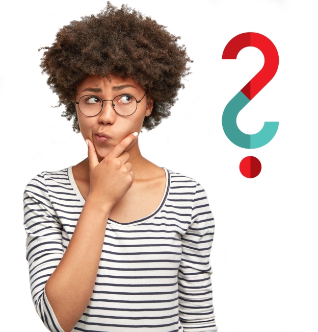 Girl with an inquisitive expression