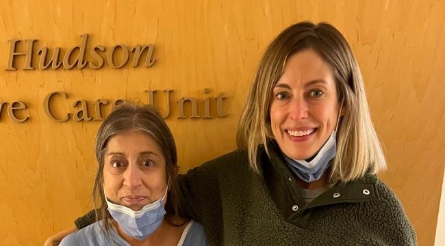 Lucy Latino met her living kidney donor, Claire Yuricek, for the first time the morning of her surgery.